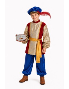 Costume de page Gaspar de luxe | Costumes pour enfants Le Roi du Carnaval